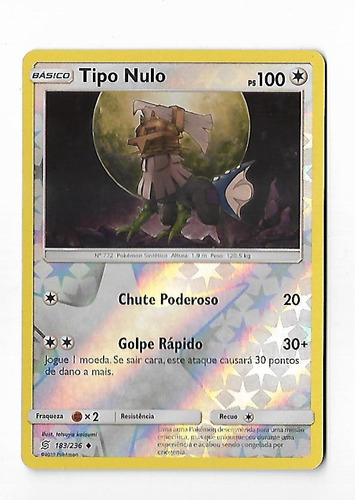 Pokemon Tipo Nulo Reverse Foil Sol E Lua Sintonia Mental Fre